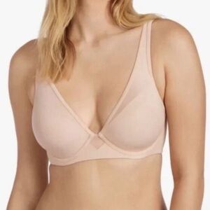 ThirdLove Beige 24/7 prima Cotton Plunge Bra Size 36E nwt